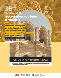 Le 36e forum 2022 de la restauration publique territoriale se tiendra les 5, 6 et 7 octobre 2022